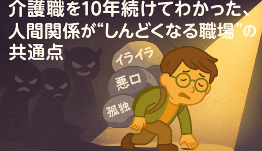 介護職を20年続けてわかった、人間関係が“しんどくなる職場”の共通点