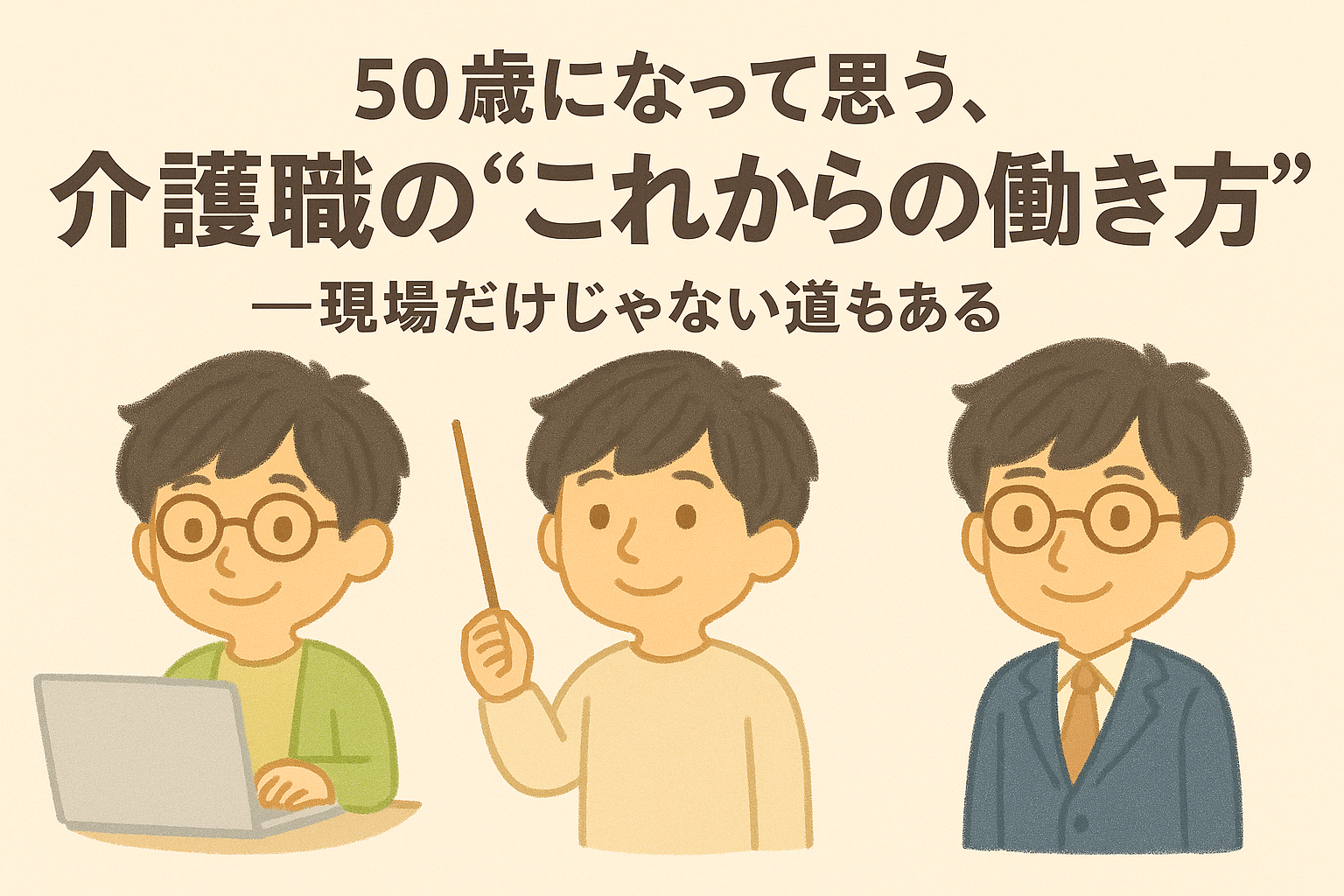 50歳になって思う、介護職の“これからの働き方”──現場だけじゃない道もある