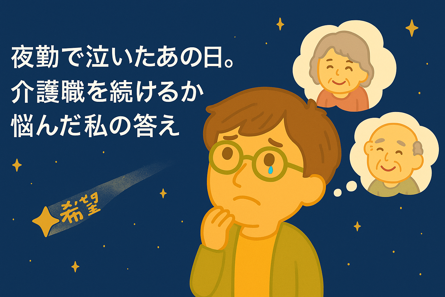 夜勤でくじけそうになった日。介護職を続けるか悩んだ私の答え
